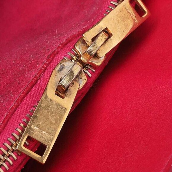 Yves Saint Laurent Pink Leather Small Sac de Jour Tote Bag - Picture 11 of 12